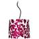 Plum Floral Silhouette 13 1/2" Wide Shaded Chandelier
