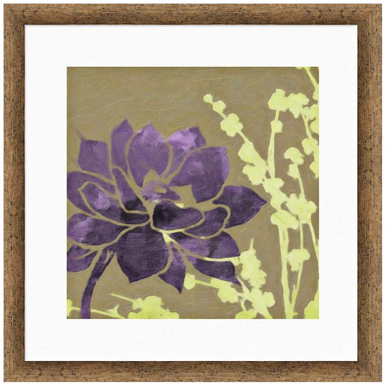 Image 1 Plum Lotus I 18 inch Square Framed Giclee Wall Art