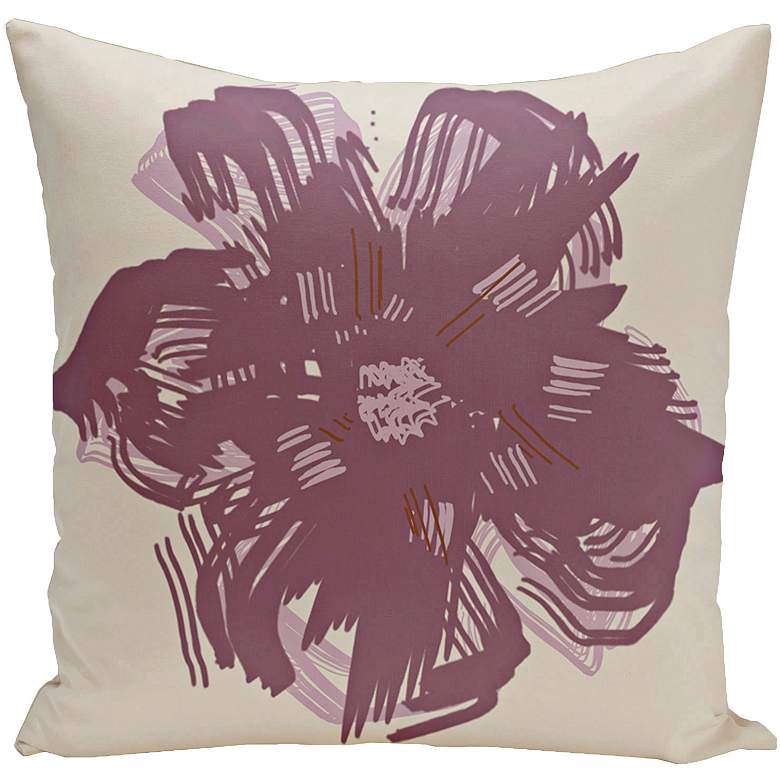 Image 1 Plum Purple Bloom 20 inch Square Decorative Pillow