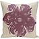 Plum Purple Bloom 20" Square Decorative Pillow