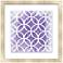 Plum Purple Patterns 18" Square Giclee Framed Wall Art 