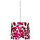 Plum Silhouette 13 1/2" Wide Brushed Steel Shaded Pendant