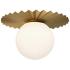 Plume 14" Wide Brushed Gold Ceiling Light