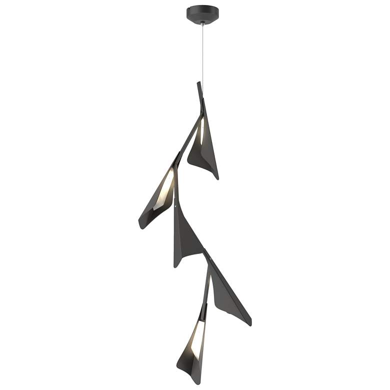Image 1 Plume 15"W 5-Light Black and Black Standard LED Pendant