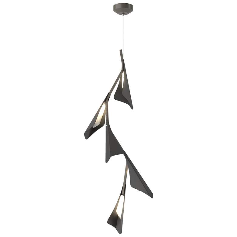 Image 1 Plume 15"W 5-Light Black and Dark Smoke Standard LED Pendant