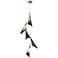 Plume 15"W 5-Light Black and Modern Brass Standard LED Pendant