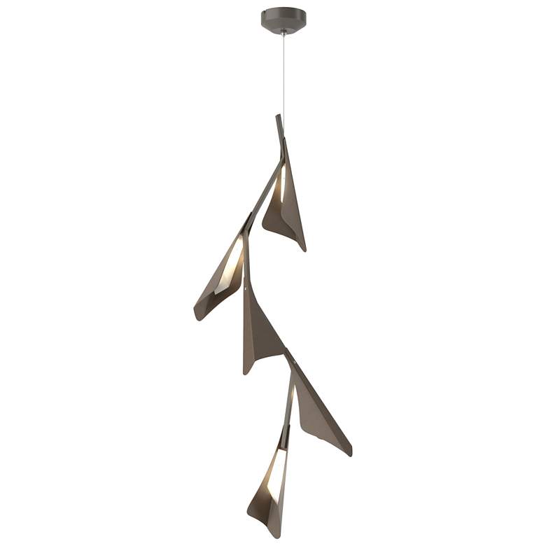 Image 1 Plume 15"W 5-Light Bronze and Dark Smoke Standard LED Pendant