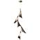 Plume 15"W 5-Light Bronze and Soft Gold Standard LED Pendant
