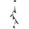 Plume 15"W 5-Light Dark Smoke and Black Standard LED Pendant