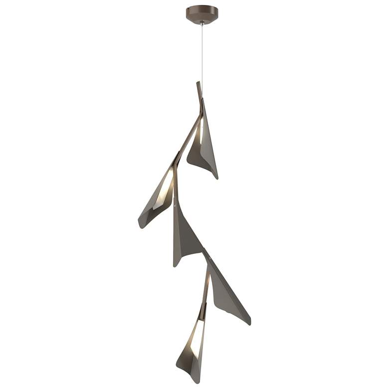 Image 1 Plume 15"W 5-Light Dark Smoke and Bronze Standard LED Pendant