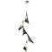 Plume 15"W 5-Light Dark Smoke and Vintage Platinum Standard LED Pendan