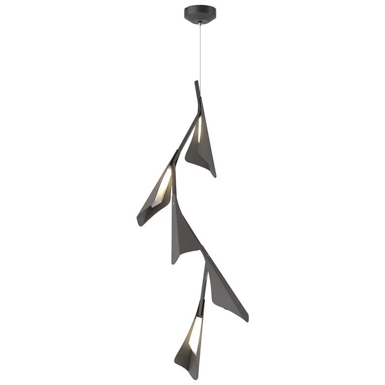 Image 1 Plume 15"W 5-Light Iron and Black Standard LED Pendant