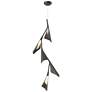 Plume 15"W 5-Light Iron and Oil Rubbed Bronze Standard LED Pendant