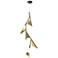 Plume 15"W 5-Light Modern Brass and Iron Standard LED Pendant