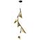 Plume 15"W 5-Light Modern Brass and Oil Rubbed Bronze Standard LED Pen