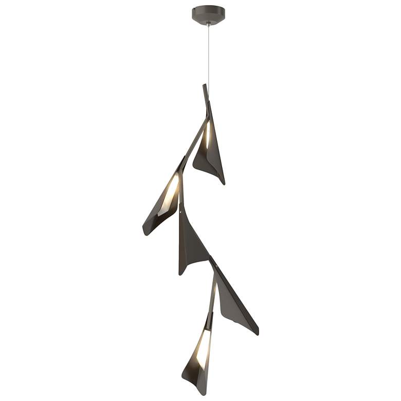 Image 1 Plume 15"W 5-Light Oil Rubbed Bronze and Dark Smoke Standard LED Penda