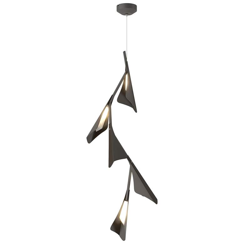 Image 1 Plume 15"W 5-Light Oil Rubbed Bronze and Iron Standard LED Pendant