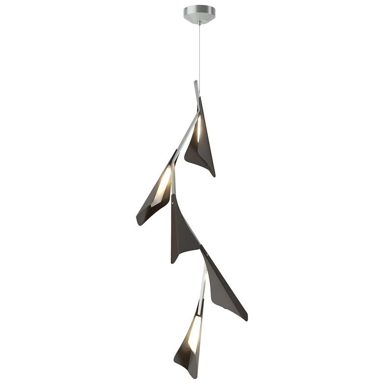 Image 1 Plume 15"W 5-Light Oil Rubbed Bronze and Standard LED Pendant