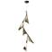 Plume 15"W 5-Light Soft Gold and Dark Smoke Standard LED Pendant