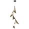 Plume 15"W 5-Light Soft Gold and Oil Rubbed Bronze Standard LED Pendan