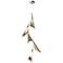 Plume 15"W 5-Light Soft Gold and Sterling Standard LED Pendant