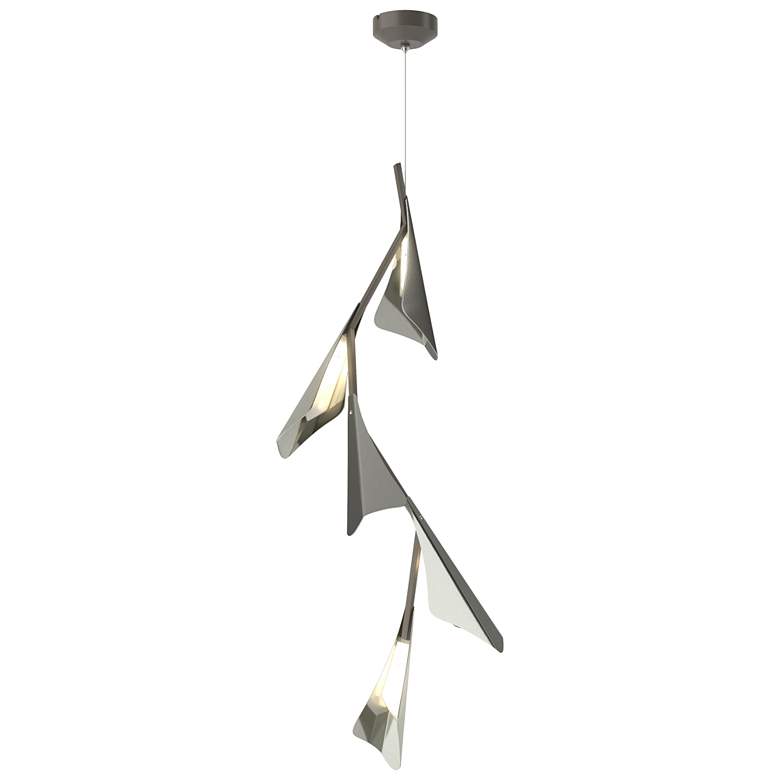 Image 1 Plume 15"W 5-Light Sterling and Dark Smoke Standard LED Pendant