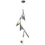 Plume 15"W 5-Light Sterling and Iron Standard LED Pendant