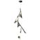 Plume 15"W 5-Light Sterling and Iron Standard LED Pendant