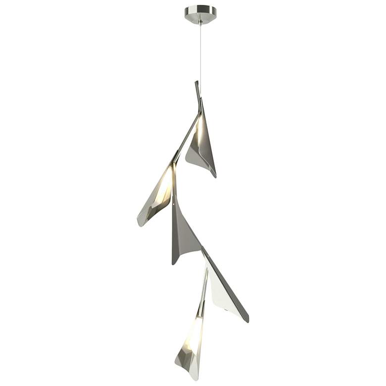Image 1 Plume 15"W 5-Light Sterling and Sterling Standard LED Pendant