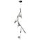 Plume 15"W 5-Light Vintage Platinum and Iron Standard LED Pendant