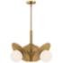 Plume 22" Wide Brushed Gold 3-Light Chandelier