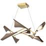Plume 37.6"W 8-Light Bronze and Modern Brass Standard LED Pendant
