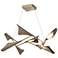 Plume 37.6"W 8-Light Bronze and Soft Gold Standard LED Pendant
