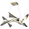 Plume 37.6"W 8-Light Dark Smoke and Soft Gold Standard LED Pendant