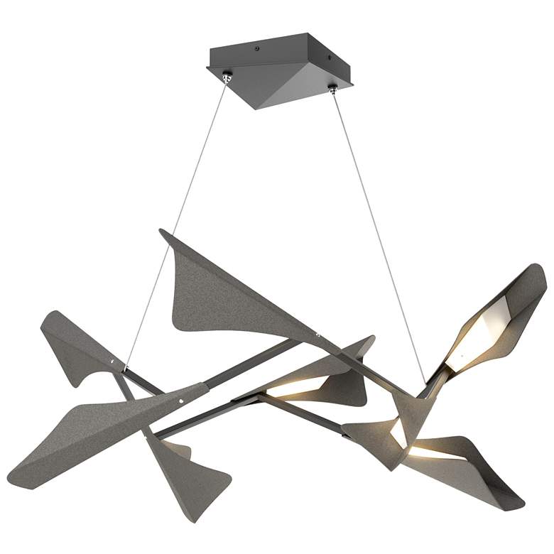 Image 1 Plume 37.6"W 8-Light Iron and Black Standard LED Pendant