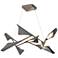 Plume 37.6"W 8-Light Iron and Bronze Standard LED Pendant