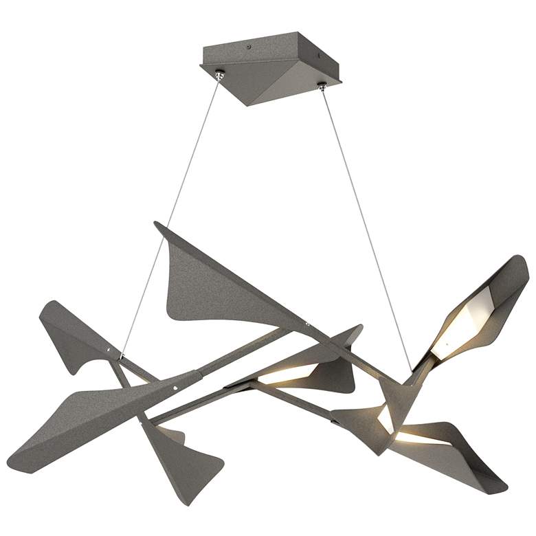Image 1 Plume 37.6"W 8-Light Iron and Iron Standard LED Pendant