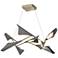 Plume 37.6"W 8-Light Iron and Soft Gold Standard LED Pendant