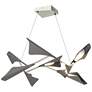 Plume 37.6"W 8-Light Iron and Sterling Standard LED Pendant
