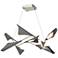 Plume 37.6"W 8-Light Iron and Sterling Standard LED Pendant