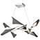 Plume 37.6"W 8-Light Iron and Vintage Platinum Standard LED Pendant