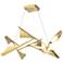Plume 37.6"W 8-Light Modern Brass and Modern Brass Standard LED Pendan
