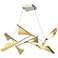 Plume 37.6"W 8-Light Modern Brass and Sterling Standard LED Pendant