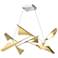 Plume 37.6"W 8-Light Modern Brass and Vintage Platinum Standard LED Pe