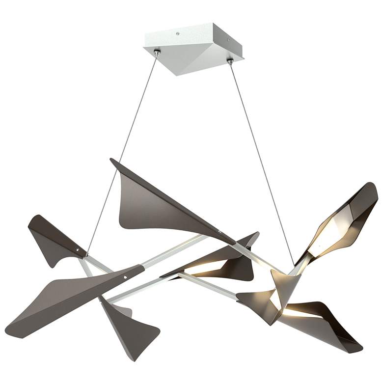Image 1 Plume 37.6"W 8-Light Oil Rubbed Bronze and Standard LED Pendant