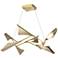 Plume 37.6"W 8-Light Soft Gold and Modern Brass Standard LED Pendant