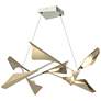 Plume 37.6"W 8-Light Soft Gold and Sterling Standard LED Pendant