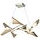 Plume 37.6"W 8-Light Soft Gold and Sterling Standard LED Pendant