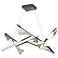 Plume 37.6"W 8-Light Sterling and Black Standard LED Pendant