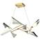 Plume 37.6"W 8-Light Sterling and Modern Brass Standard LED Pendant